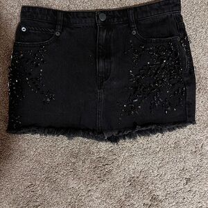 Free People denim mini skirt